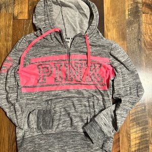 Victorias Secret PINK quarter zip hooded sweatshirt